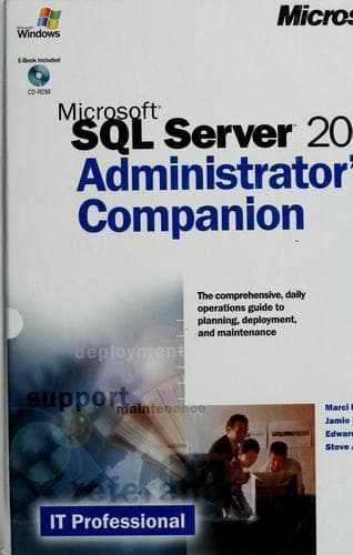 Tapa de Microsoft SQL Server 2000 administrator's companion