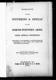 Tapa de Narrative of the suffering & defeat of the North-Western Army under General Winchester