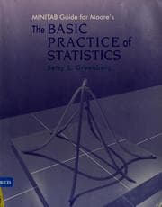 Tapa de Minitab guide for Moore's The basic practice of statistics