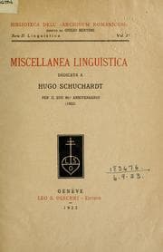 Tapa de Miscellanea linguistica dedicata a Hugo Schuchardt per il suo 80o anniversario (1922)