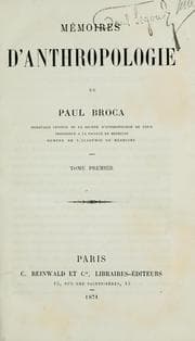 Tapa de Mémoires d'anthropologie