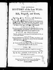Tapa de The general history of the late war