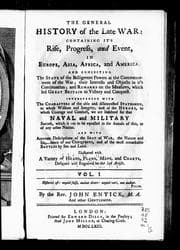 Tapa de The general history of the late war