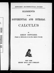 Tapa de Elements of the differential and integral calculus