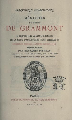 Tapa de Mémoires du comte de Grammont