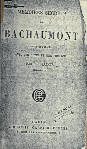 Tapa de Mémoires sécrets.