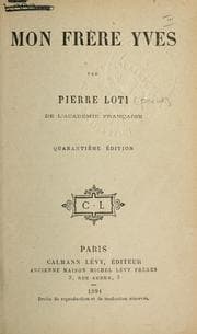 Tapa de Mon frére Yves [par] Pierre Loti