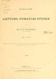 Tapa de Monographie der gattung Pomatias Studer