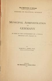Tapa de Municipal administration in Germany