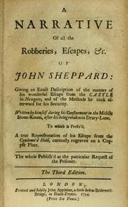 Tapa de A narrative of all the robberies, escapes, & c. of John Sheppard