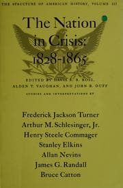 Tapa de The Nation in crisis, 1828-1865