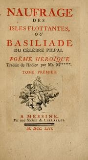 Tapa de Naufrage des isles flottantes, ou Basiliade du célébre