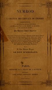 Tapa de Nemrod, ou, l' amateur des chevaux de courses
