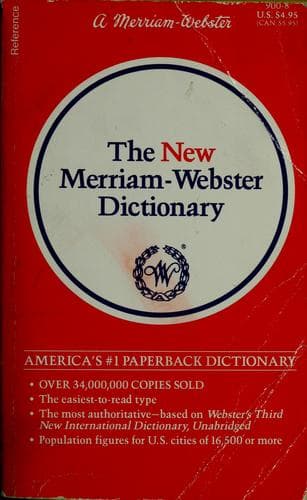 Tapa de The New Merriam-Webster dictionary.