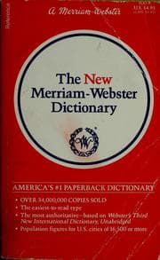 Tapa de The New Merriam-Webster dictionary.