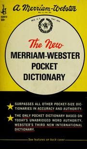 Tapa de The new Merriam-Webster pocket dictionary.
