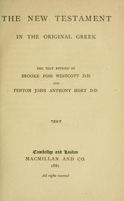Tapa de The New Testament in the original Greek