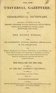 Tapa de The new universal gazetteer, or, Geographical dictionary