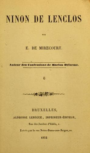 Tapa de Ninon de Lenclos