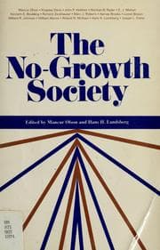 Tapa de The No-growth society.