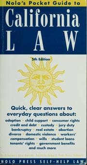 Tapa de Nolo's pocket guide to California law.