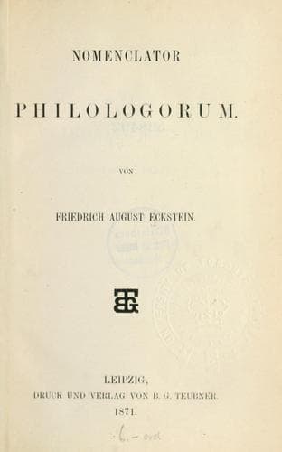 Tapa de Nomenclator philologorum