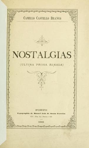 Tapa de Nostalgias: ultima prosa rimada