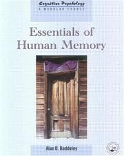 Tapa de Essentials of Human Memory (Cognitive Psychology)