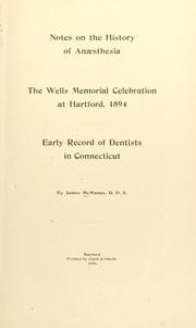 Tapa de Notes on the history of anaesthesia