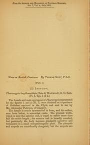 Tapa de Notes on Scottish Crustacea