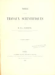 Tapa de Notice sur les travaux scientifiques de M. Paul Painlevé