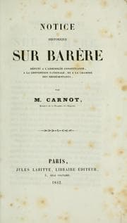 Tapa de Notice historique sur Barère