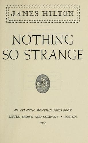 Tapa de Nothing so strange
