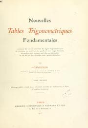 Tapa de Nouvelles tables trigonométriques fondamentales