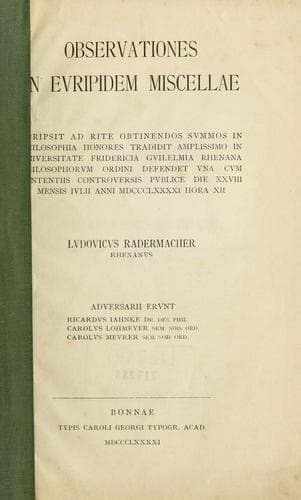 Tapa de Observationes in Euripidem miscellae.