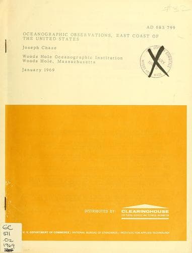 Tapa de Oceanographic observations, 1965