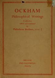 Tapa de Ockham : philosophical writings
