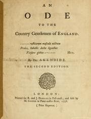 Tapa de An ode to the country gentlemen of England