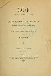 Tapa de Ode autographa e inedita de Alexandre Herculano