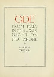 Tapa de Ode from Italy in time of war