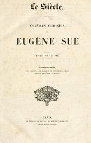 Tapa de Oeuvres choisies de Eugène Sue