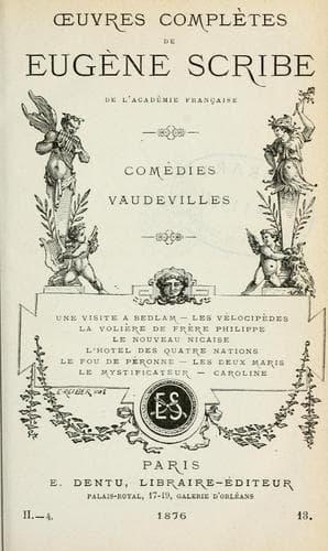 Tapa de OEuvres complètes de Eugène Scribe