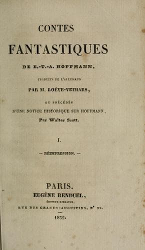 Tapa de Oeuvres de E.-T.-A. Hoffmann