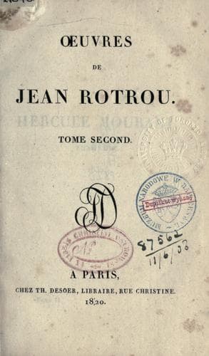 Tapa de Oeuvres de Jean Rotrou