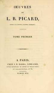 Tapa de Oeuvres de L.B. Picard ...