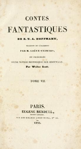 Tapa de Oeuvres de E.-T.-A. Hoffmann