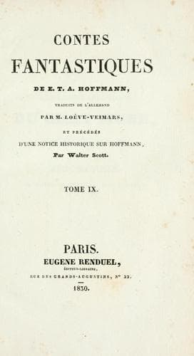 Tapa de Oeuvres de E.-T.-A. Hoffmann