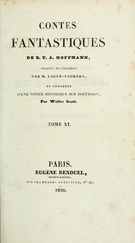 Tapa de Oeuvres de E.-T.-A. Hoffmann