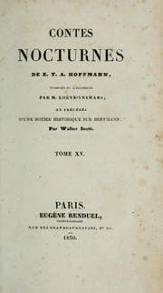 Tapa de Oeuvres de E.-T.-A. Hoffmann
