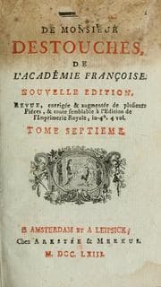 Tapa de Oeuvres de Monsieur Destouches
